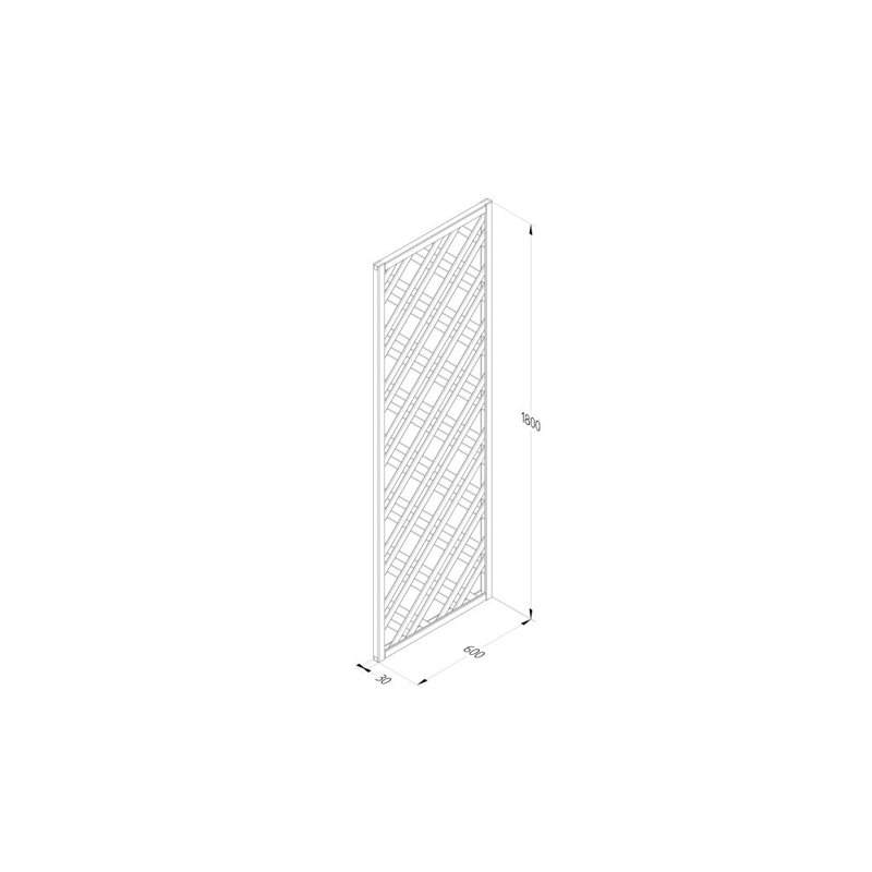 180cm H Wood Trellis, 180cm H x 60cm W x 3cm D