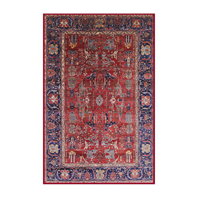 Tapis bleu / rouge Forance
