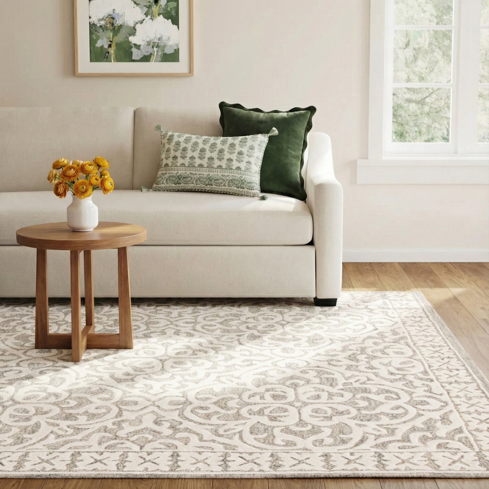 Aude Handmade Wool Rug, Rectangle 8' x 10'