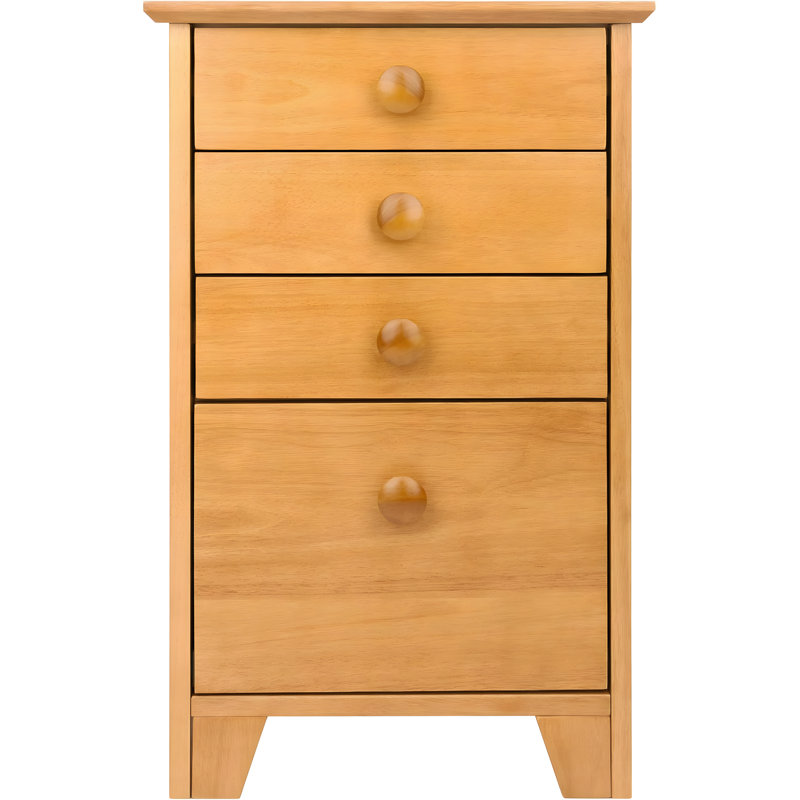Winsome Studio Solid Beechwood File Cabinet With Three Drawers, Classic Casual Style, Modular Design