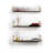 Wall Mounted Bookcase Triple Shelf Rustic - Walnut/Yellow Color Solid Wood Shelves For Books Look-123520122
