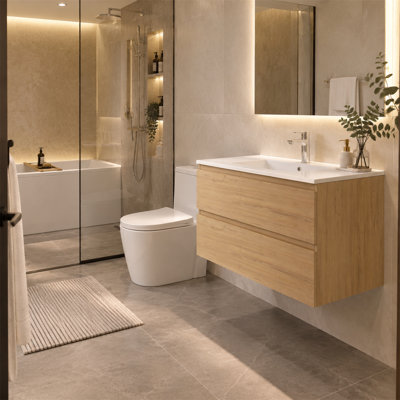Meuble-lavabo mural suspendu de 30 pouces