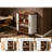 Modern Farmhouse Bar Cabinet with Wine Rack & Glass Holder,  Kitchen Sideboard with Storage-129503864