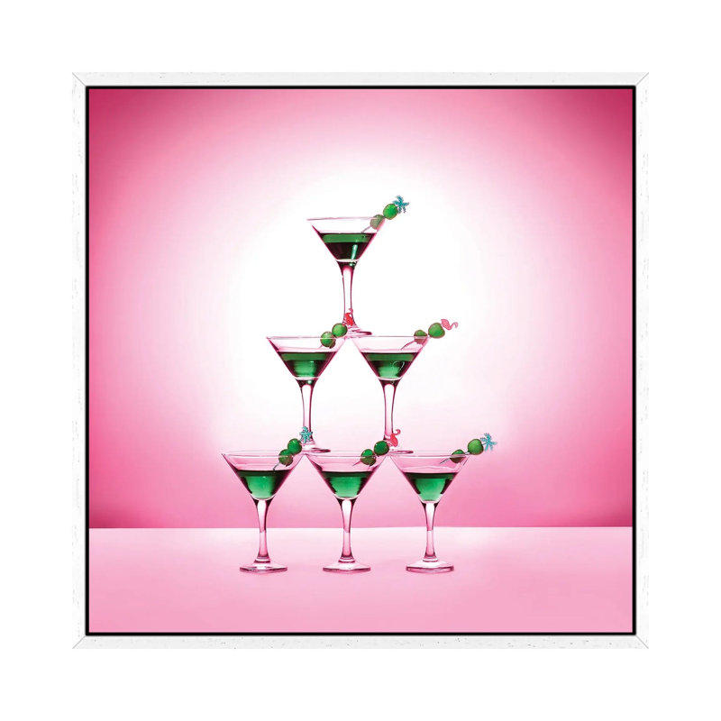 Happy Hour Mountain by Pepino De Mar - Floater Frame Gallery-Wrapped Canvas Giclée on Canvas, 93.98 cm H x 93.98 cm W, White