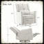 Fauteuil inclinable à bascule pivotant à oreilles de 29,5 po de largeur, fauteuil inclinable oscillant à bascule-1194713383