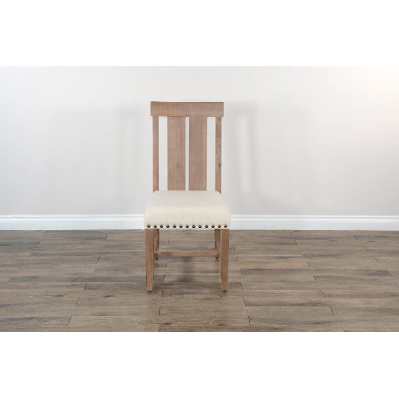 Charlise 18'' H Upholstered Mahogany Side Chair, Desert Rock