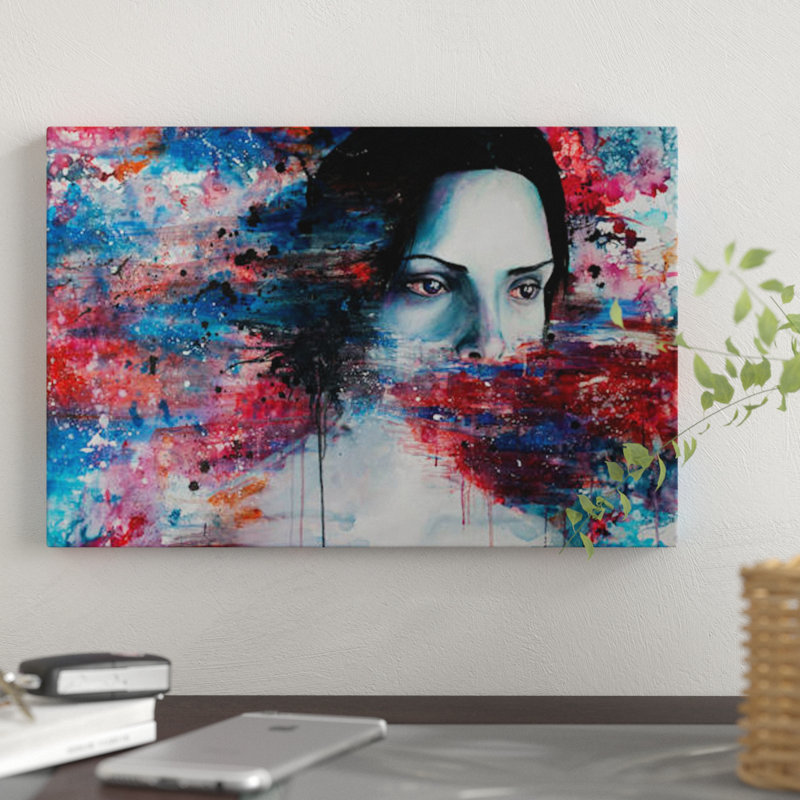 «Aphasia», reproduction sur toile, H 12 po x l 18 po x P 1,5 po, Toile tendue, Pas de tapis