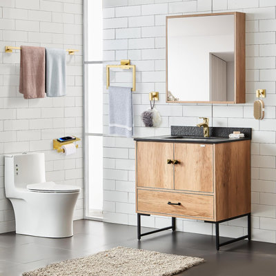 Porte-papier hygiénique avec tablette 5 pièces SUS304