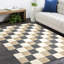 Tapis brun / gris en laine et coton noué à la main Budowski-86284354
