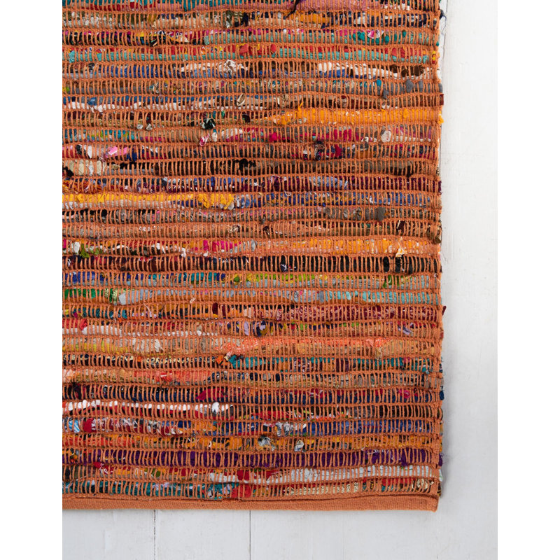 Lilan Cotton Abstract Indoor Rug, Table Runner 1'2" x 8'