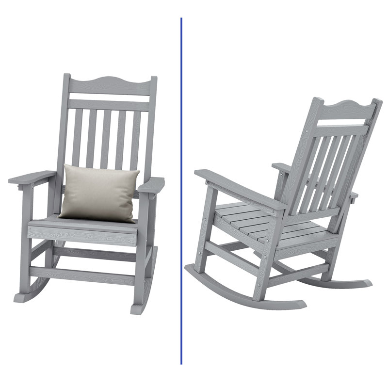 Chaise berçante en polyéthylène Vendhan, Gris