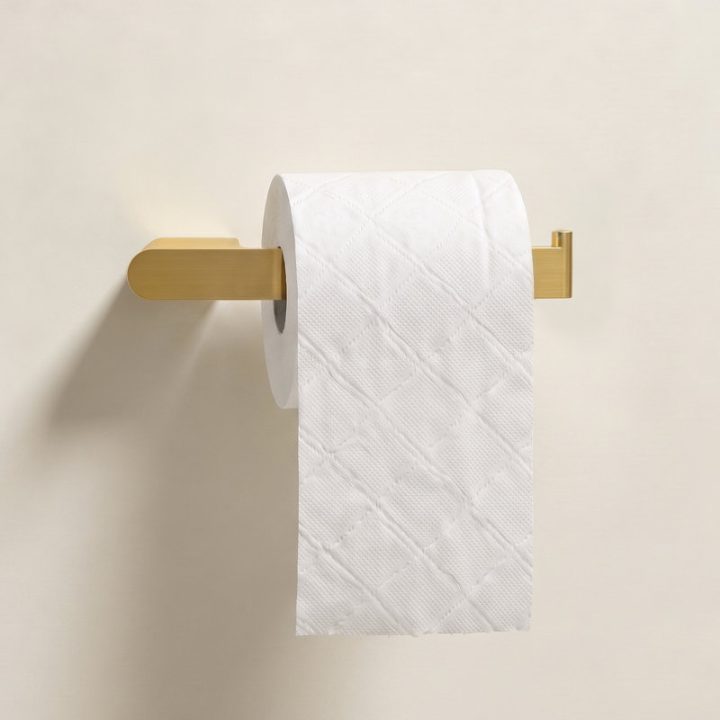 Porte-papier hygiénique mural en acier inoxydable, Brushed Gold
