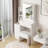 Versatile Compact Vanity Table with Advanced LED Mirror and Spacious Storage