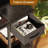 Lateefa L Shaped Computer Home Office Desk with LED Lights & Power Outlets with Storage Shelves 4-Tier Reversible Bookshelf Corner Desk-1275388953