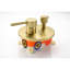 Robinet de douche de salle de bain en or brossé, avec pomme de pluie en acier inoxydable 10 po et robinet à main, or