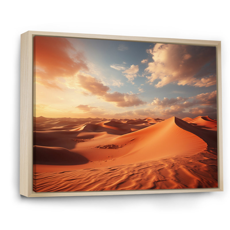 «African Sahara Dreams I» sur toile, H 30 po x l 40 po x P 1,5 po, Cadre naturel flottant
