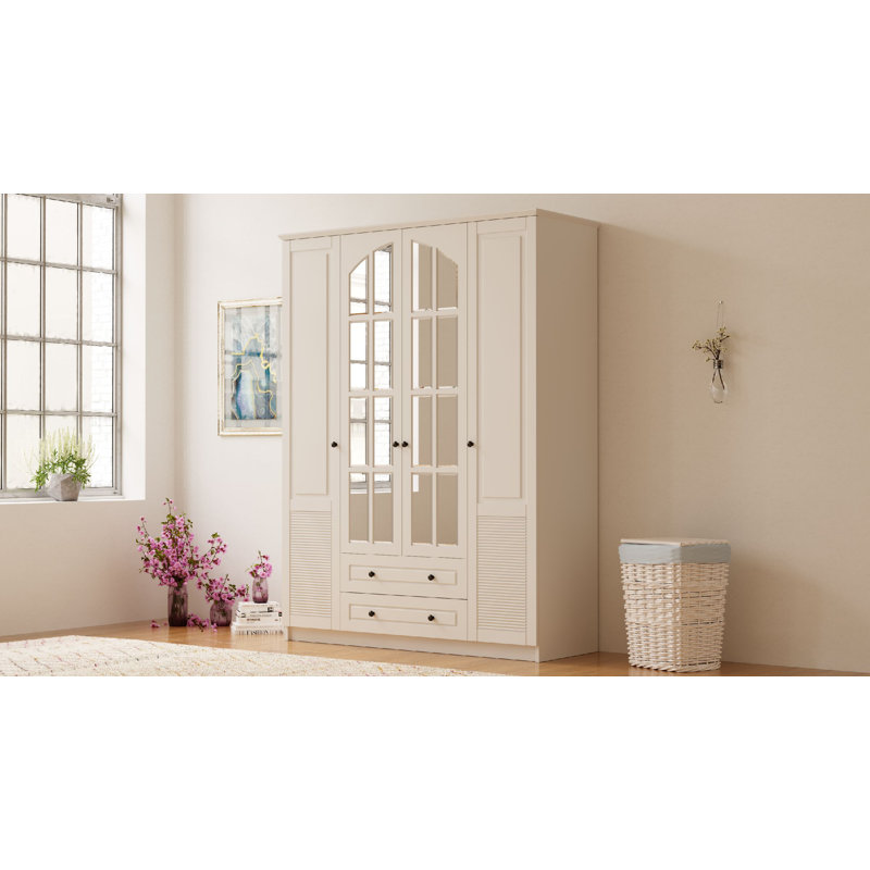 Lechlade 4 Door Manufactured Wood Wardrobe
