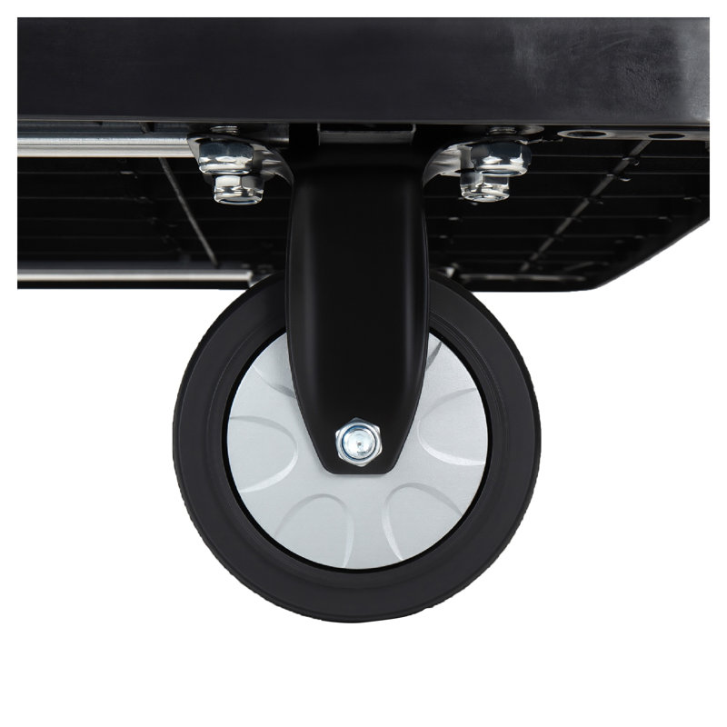 Chariot à plate-forme pliable 24 po x 36 po, chariot à poussoir robuste 1000LBS avec roues pivotantes silencieuses TPR 360 de 5 po pour le garage