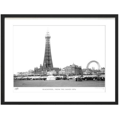 Blackpool, From The Sands 1896 - Single Picture Frame Print