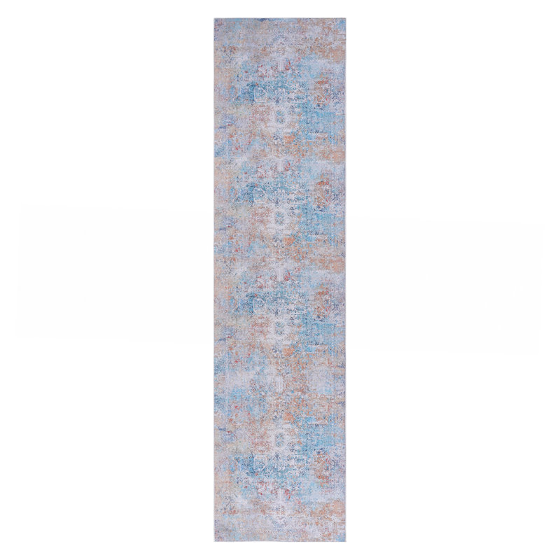 2'6''X10' Runner, Washable Rug, Low-Pile, Non-Slip, Non-Shedding, Foldable, Kid & Pet Friendly - Area Rugs For Living Room, Bedroom, Kitchen Rug (Yellow/Cream, 2'6''X10')