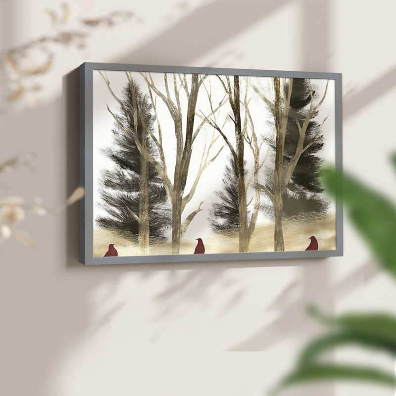 Chirstmas Art-CXXVII -Framed Print - Restickable, H 11 po x l 14 po, Gris