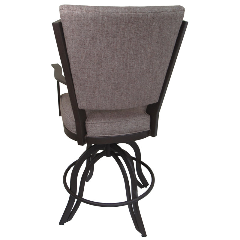 Tabourets de comptoir en métal Custom, Beige bassin, Brun, Tabouret de bar (siège d'une hauteur de 30 po)
