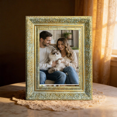11" x 14" Antique Gold 1PC Portrait Picture Frame for Gallery Wall Decor