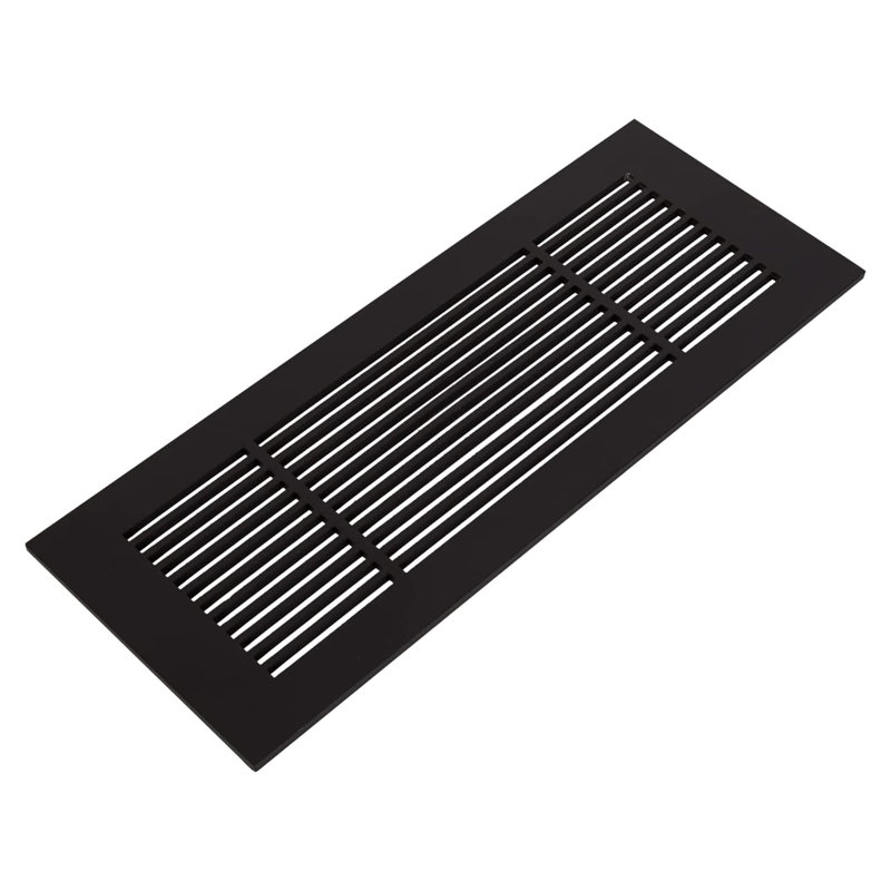 Grille de ventilation Reggio Registral Royal sans trous de fixation avec rebord, Bronze huilé, 4 po x 12 po
