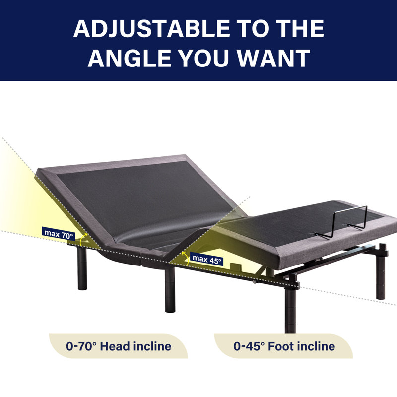Zero Gravity Electric Adjustable Bed With Wireless Remote, Queen