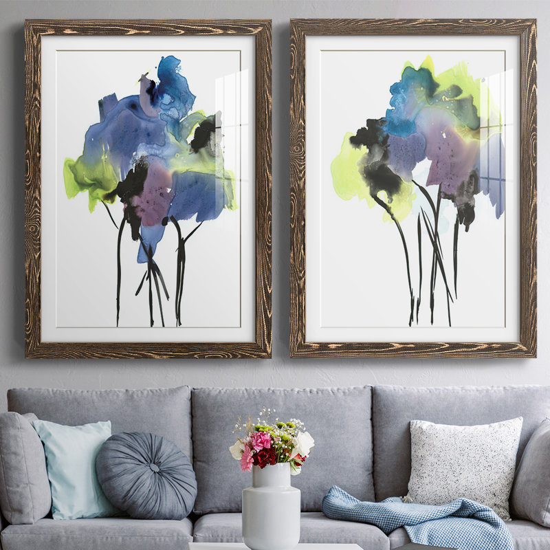 Nature 's Bouquet I-Premium, reproduction encadrée - prête à être accrochée, Noyer, H 31,5 po x l 88 po x P 1,5 po