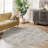 Washable Solid Color Textured Thin Indoor Rug, Low Pile Area Rug with Soft Surface, Non Slip Backing, Easy Clean Design for Living Room, Bedroom, Dorm, Home Office-549291335-551298901