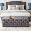 Luxurious Velvet Button-Tufted Ottoman Bench With Versatile Use For Modern Glam Decor And Comfortable Seating