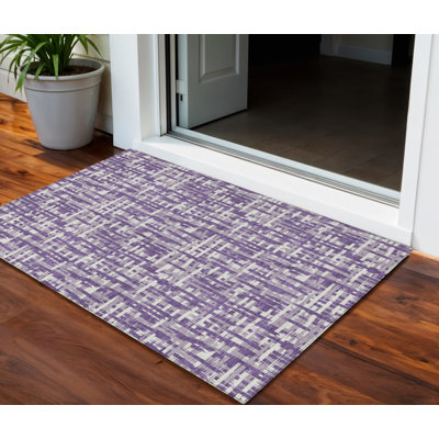Tapis d'intérieur lavable abstrait mauve et lavande HomeRoots 3 pi x 5 pi