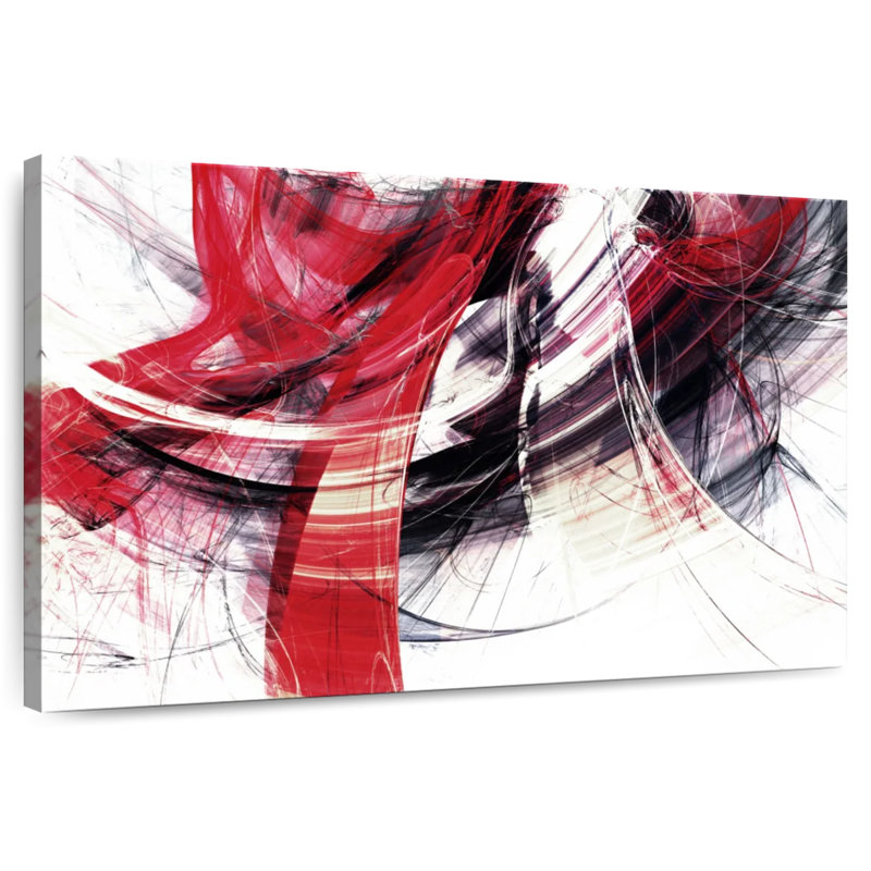Avery Red Motion Abstract, 8" H x 12" W