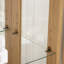 Armoire vitrée 2 portes avec portes en verre trempé, armoires vitrées avec panneau arrière en miroir et tablettes réglables, vitrine éclairée pour la maison, ampoule de bureau incluse-129674310