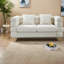 Canapés modulaires à compression, canapé moderne de 60 pouces en tissu Teddy pour la maison