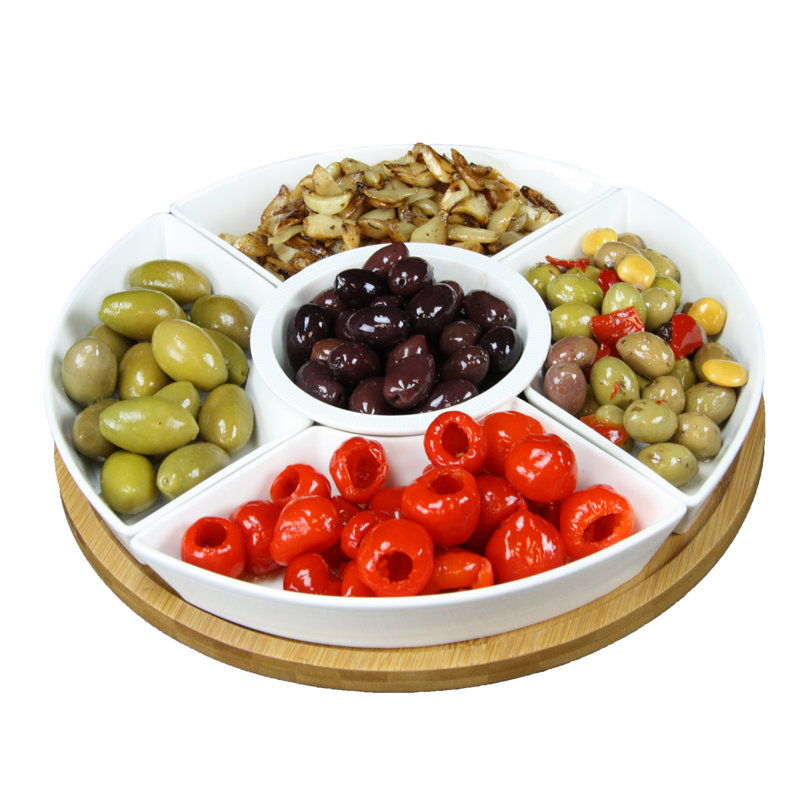 Ensemble de service à apéritif et à condiments 6 pièces Dazlynn