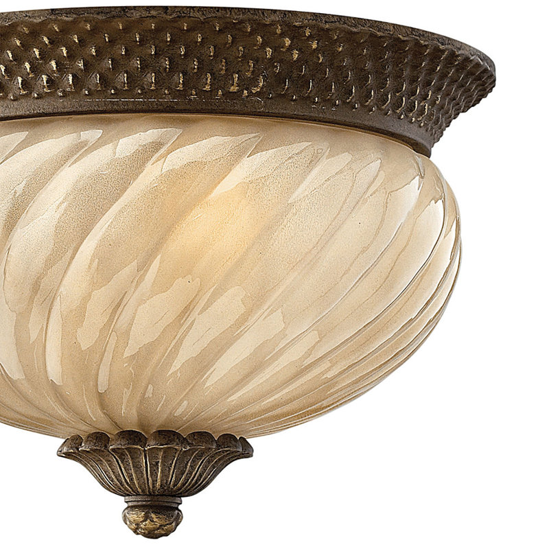 Plafonnier encastré 2 lumières Plantation, Incandescent, Standard