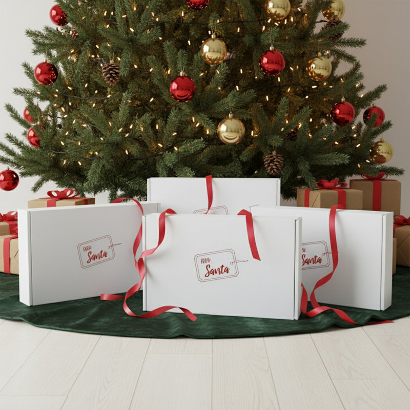 Paquet de 6 boîtes-cadeaux de Noël assorties