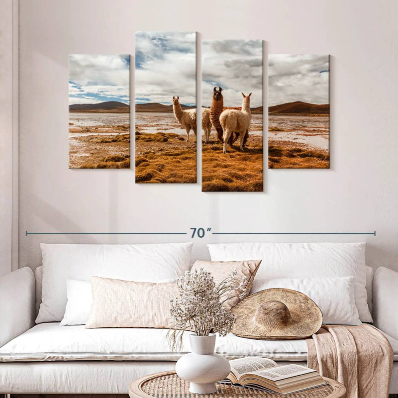 Brampt Desert Alpacas, 32" H x 52" W