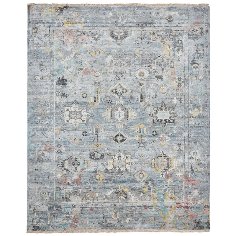 Tapis noué à la main Labriola Sky Breeze, Rectangle 10 pi x 14 pi