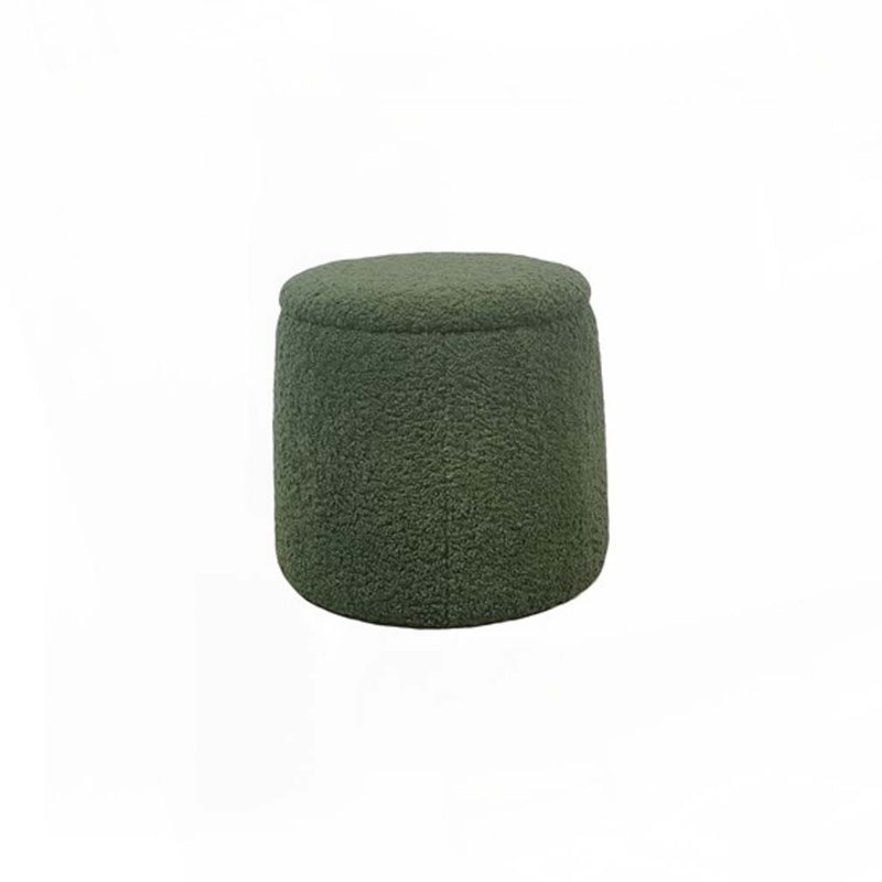 Repose-pieds rond avec rangement, Vert
