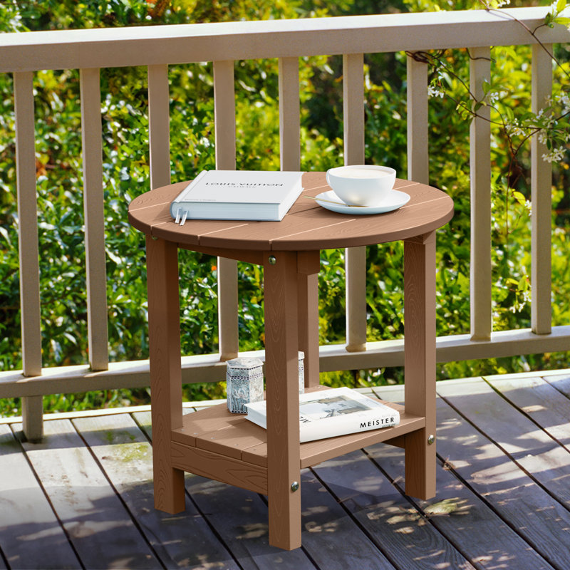 Table d'appoint ronde 18 po Adirondack, Teck