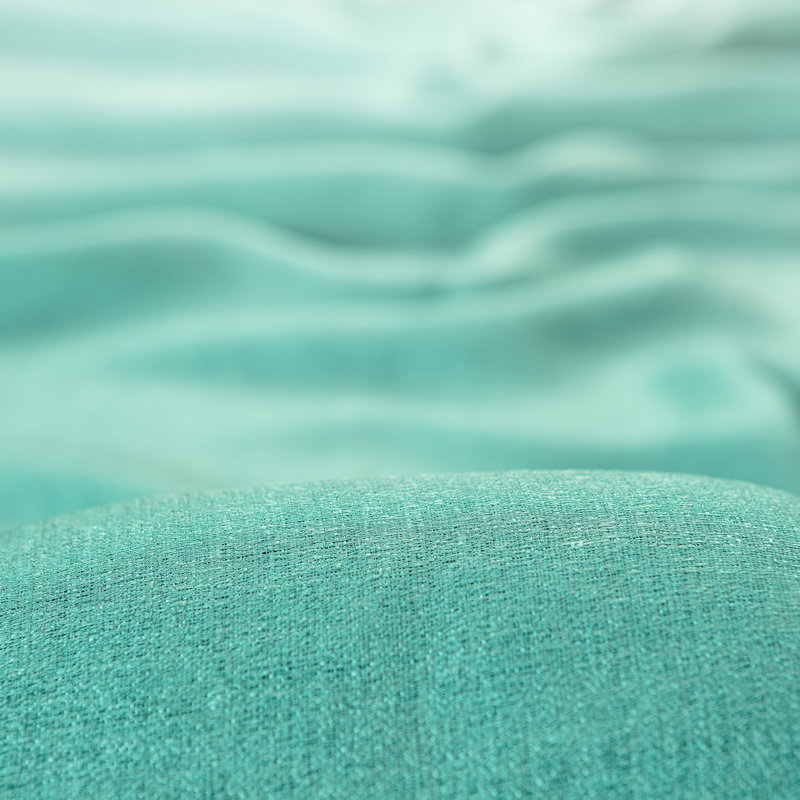 Rideaux semi-transparents avec passe-tringle Carolie, Turquoise, L 52 po x L 96 po