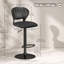 Bar Stools Set of 2, Modern Swivel Counter Height Barstools, Black