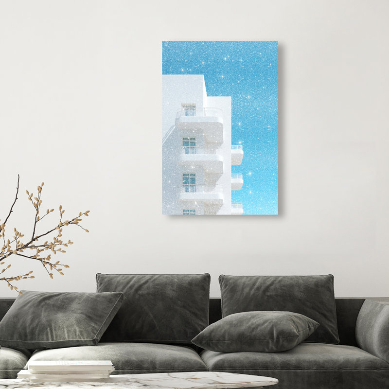 Modular White II Architecture Canvas Print by Oliver Gal, Black Frame, 10 x 15, 24"H x 36"W, Gallery Wrapped