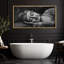 Bouddha endormi, art mural spirituel monochrome-115165316-115165318