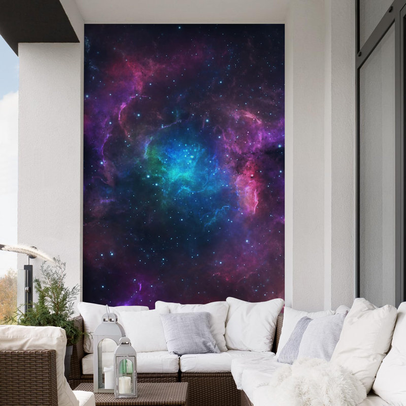 Planet In Outer Space Galaxy Peel & Stick Border, 132" L x 72" W