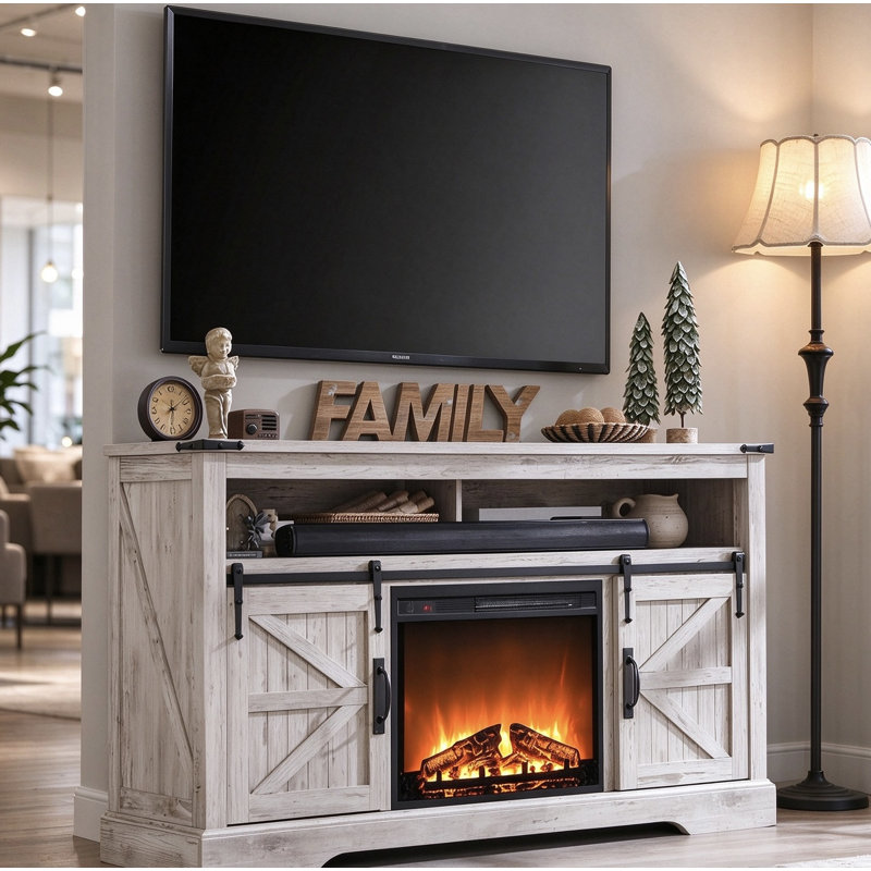 Dilakshika TV Stand Fireplace for TVs up to 85" Fireplace