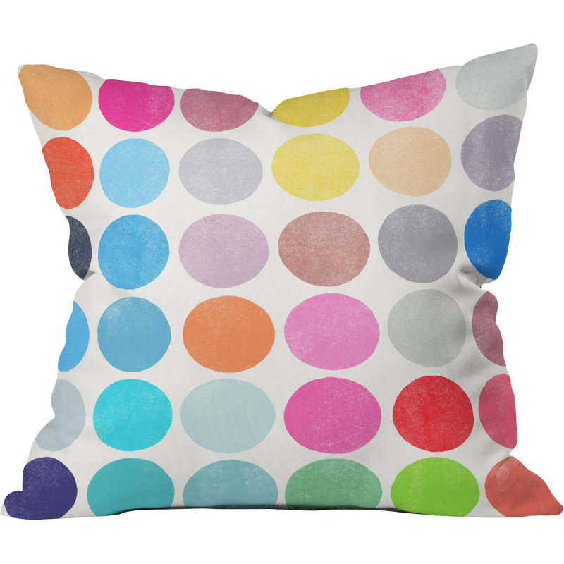 Garima Dhawan Indoor/Outdoor Throw Pillow, 16"H x 16"W, Beige/Blue/Pink